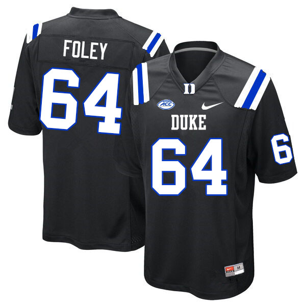 Men #64 Brian Foley Duke Blue Devils College Football Jerseys Sale-Black - Click Image to Close